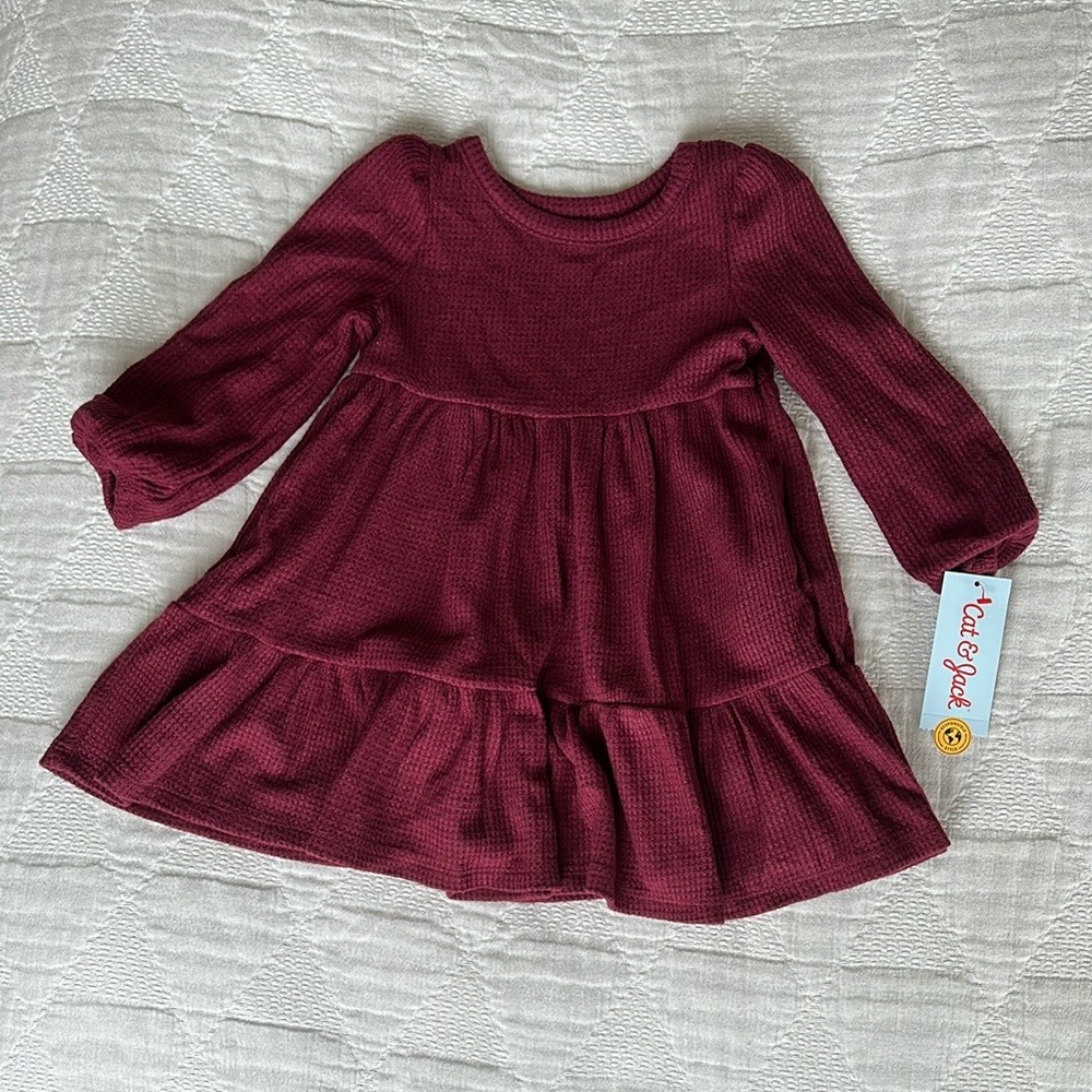 Cat & Jack Burgundy Baby Dress